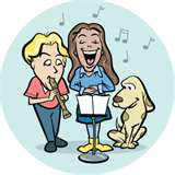 Cartoons Playing Music